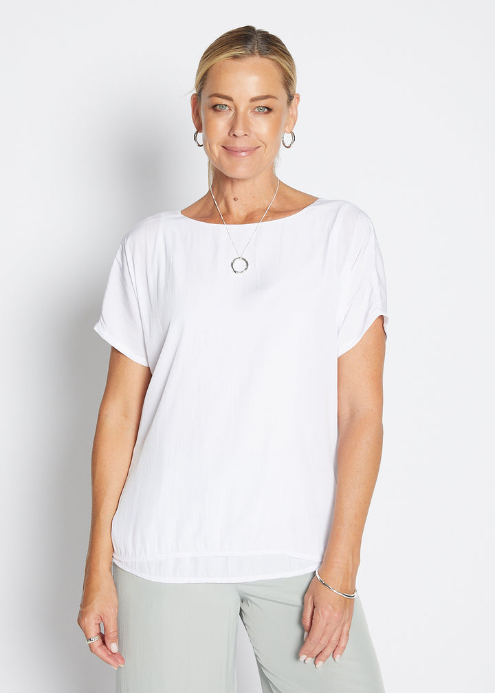 Philosophy Dolly Lustre Technical Reversible Layered Top in White - Sizes: 8 10 12 16