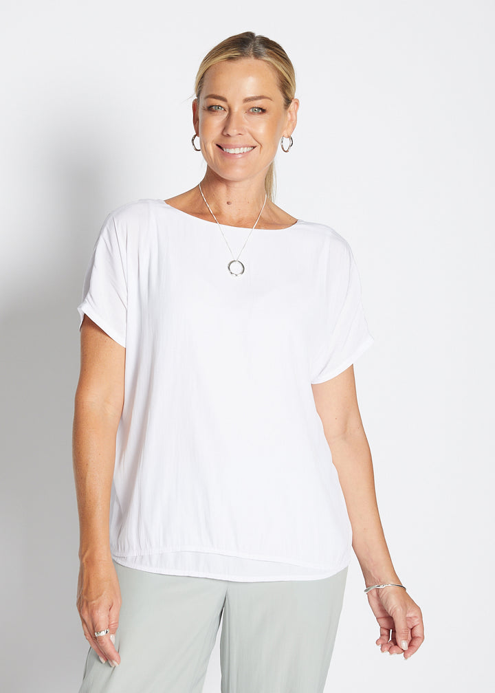Philosophy Dolly Lustre Technical Reversible Layered Top in White - Sizes: 8 10 12 16