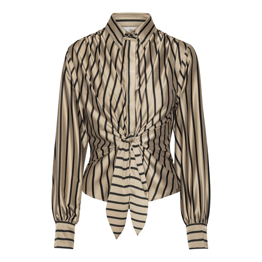 Karmamia "Lee Shirt" – Tan Stripe - Sizes: S M L