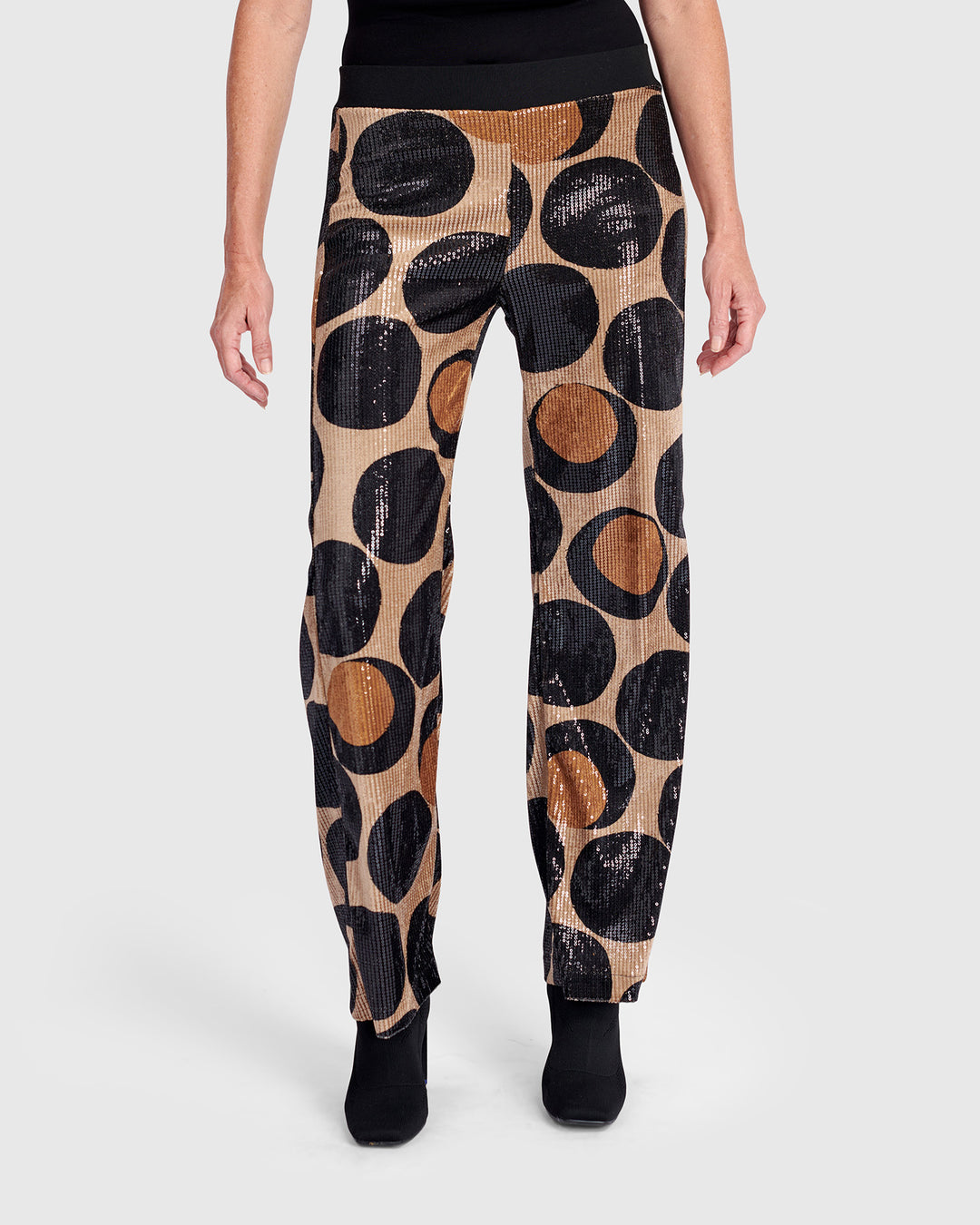 Alembika  Fizz Sequin Straight Pants - Eclipse Print - Sizes: S M L XL