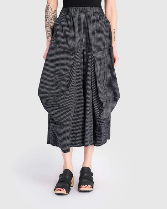 Urban By Alembika Taffeta Harem Pockets Pants - Grid - Sizes: 10(1) 12(2) 14(3)