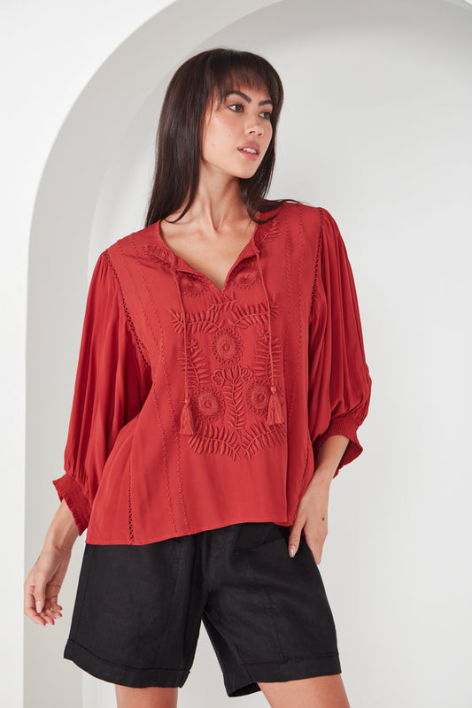 SALE  Verge "Prejudice Top"  - Paprika  - Sizes: M