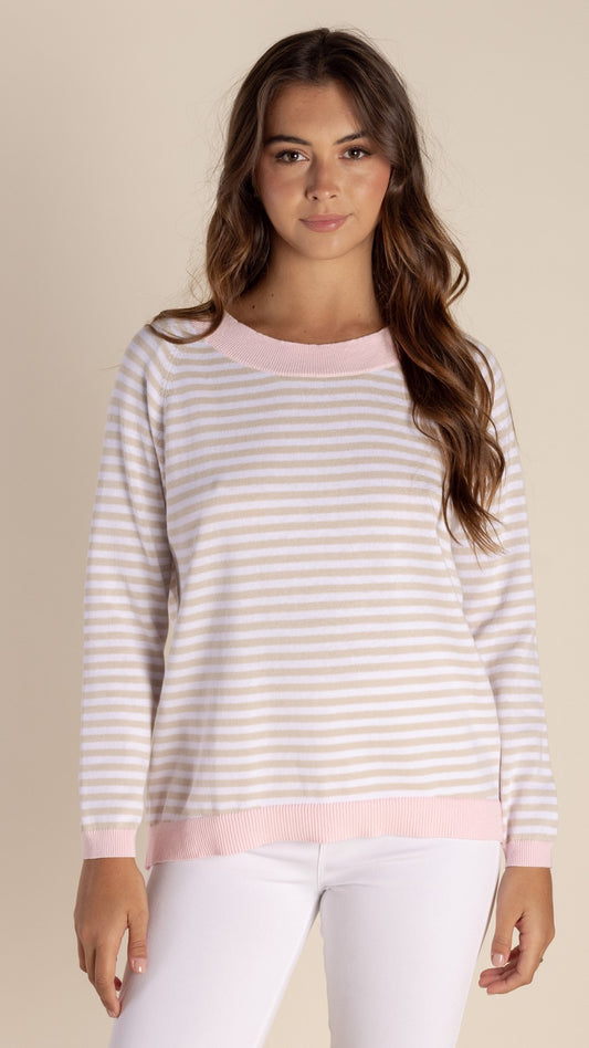 Two-T's Cotton Striped Knit - Sizes: S