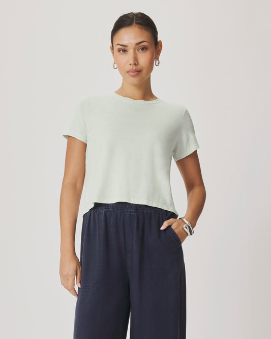 Splendid "Louisa" Short Sleeve Tee - White - Sizes: XS S M L XL