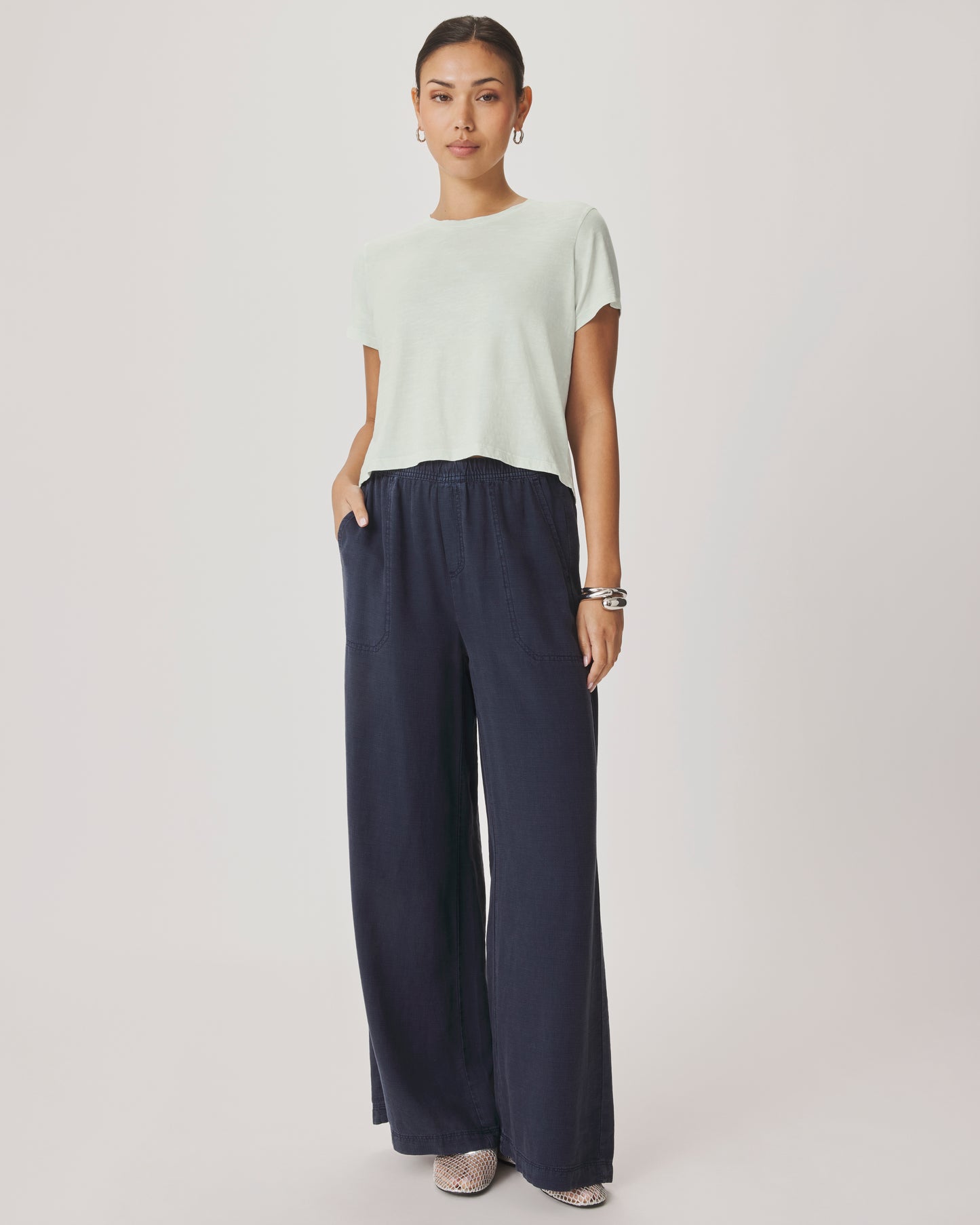 Splendid "Louisa" Short Sleeve Tee - White - Sizes: XS S M L XL
