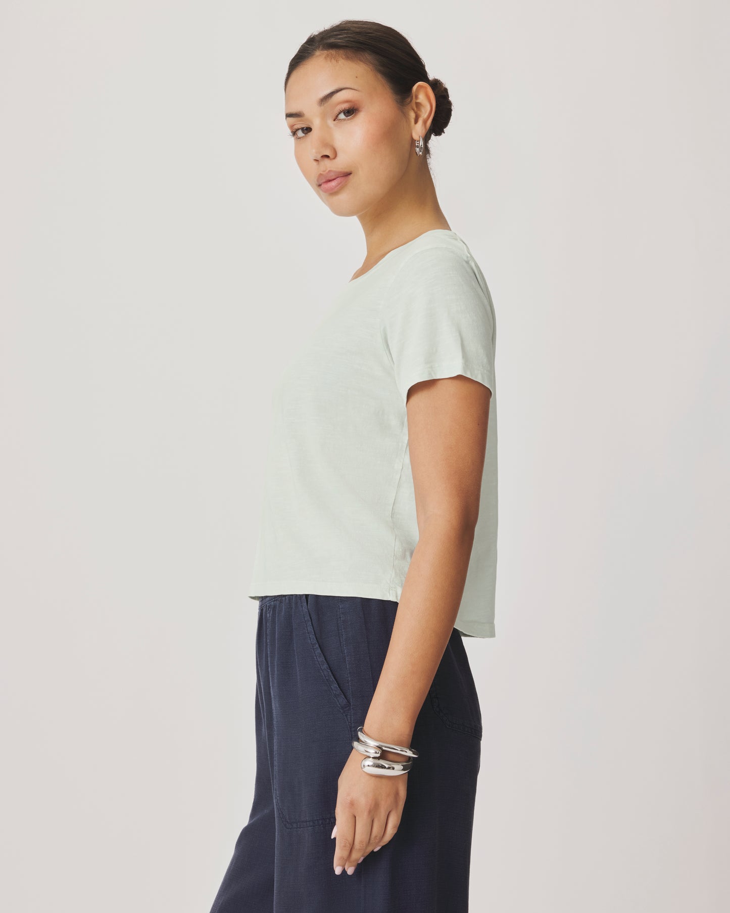 Splendid "Louisa" Short Sleeve Tee - White - Sizes: XS S M L XL