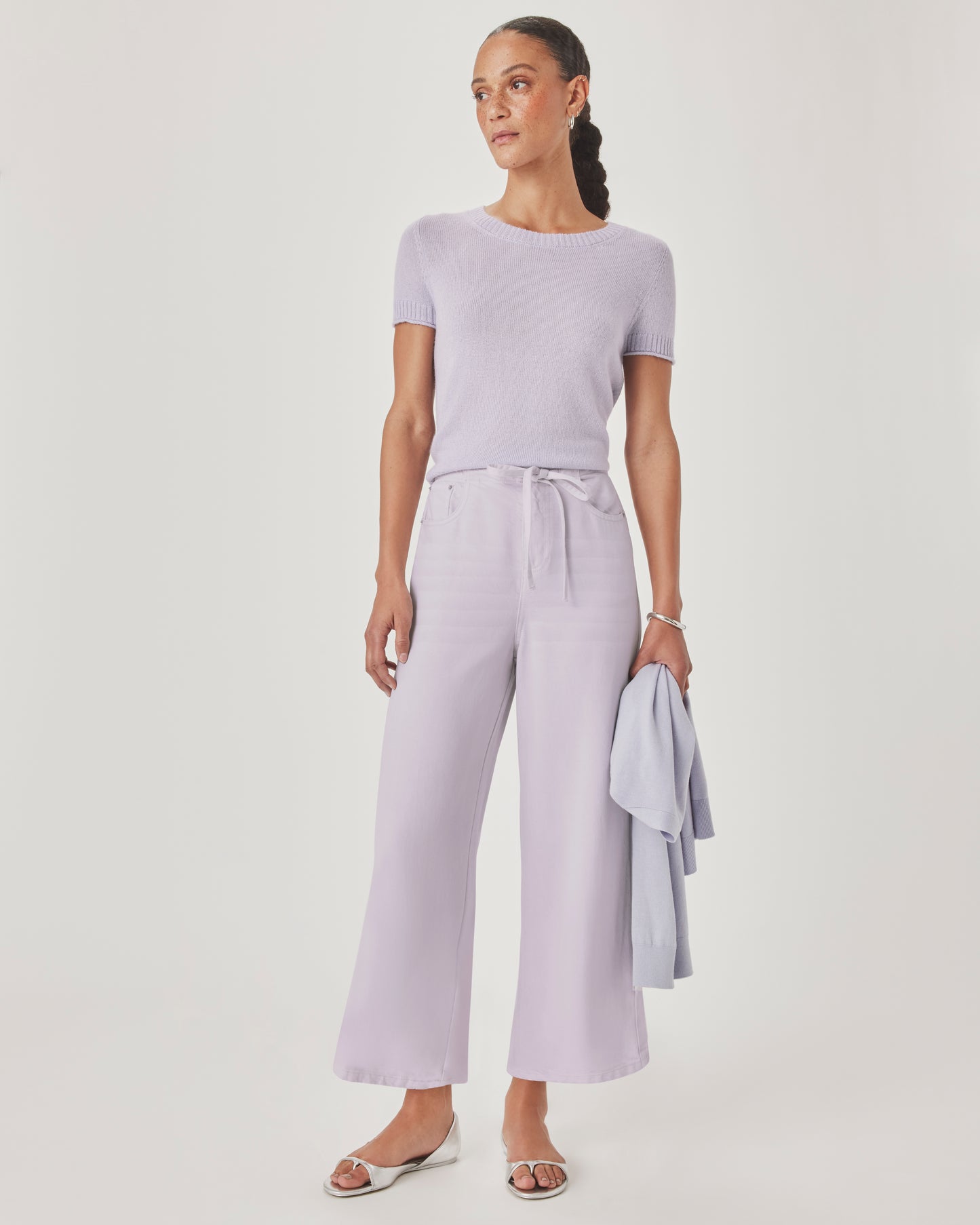 Splendid Lounge Denim Crop Pant - Lavender - Sizes: XS S M L
