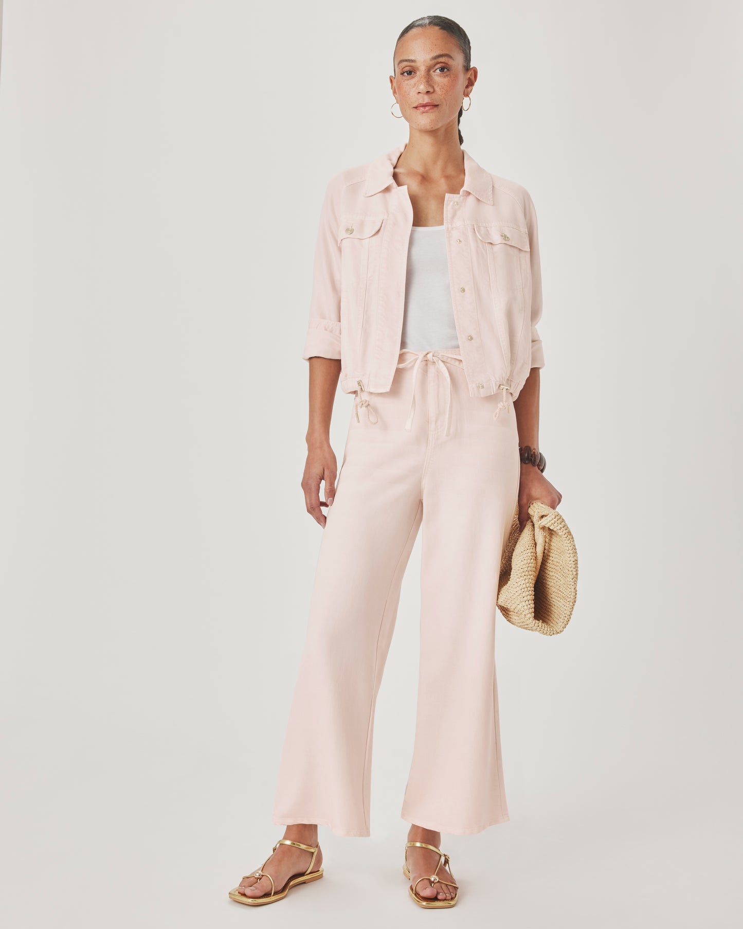 Splendid Lounge Denim Crop Pant - Rose Petal - Sizes: XS S M L