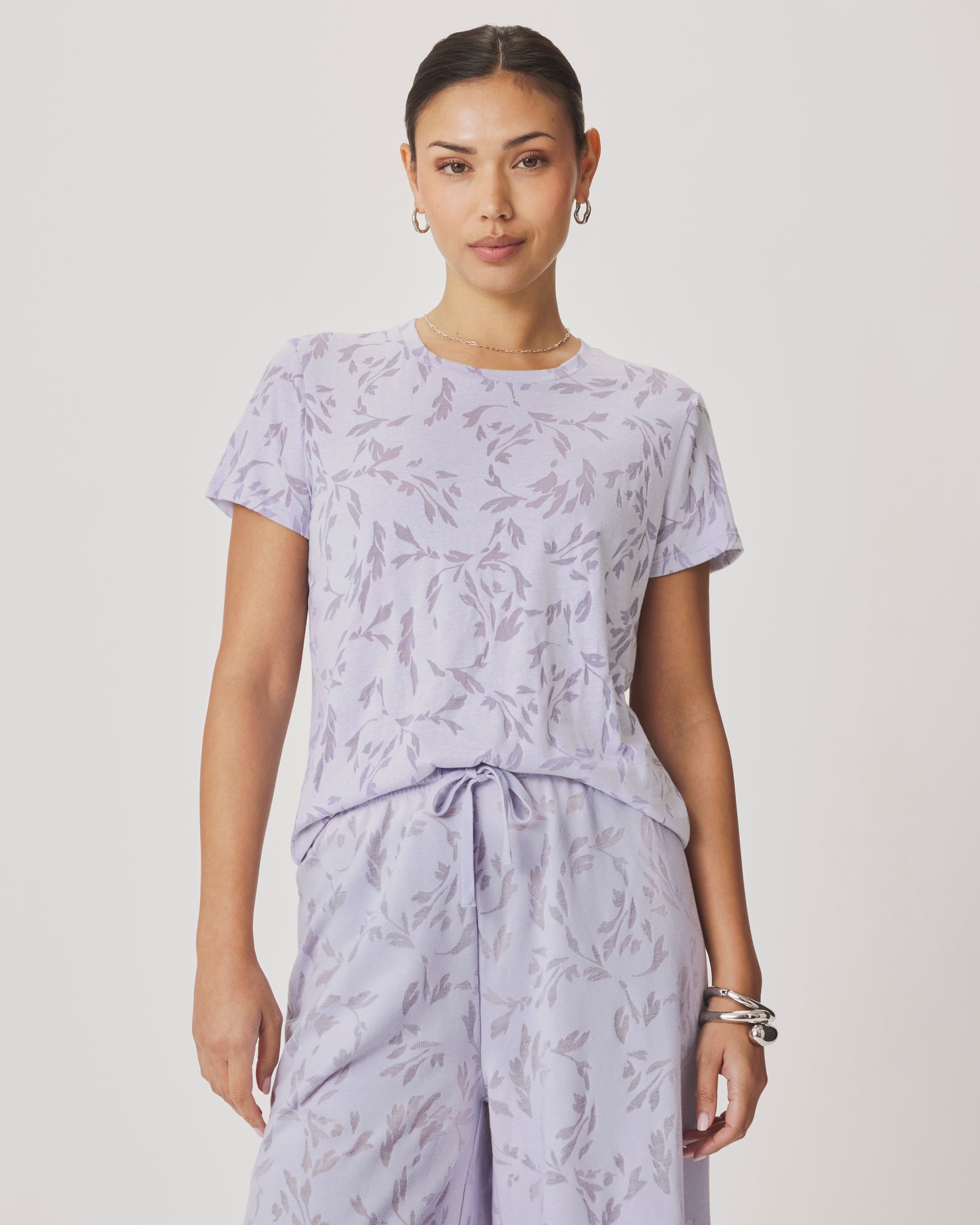 Splendid "Air" Burnout Tee - Lavender - Sizes: M L
