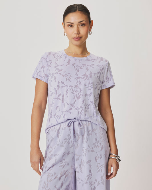 Splendid "Air" Burnout Tee - Lavender - Sizes: M L