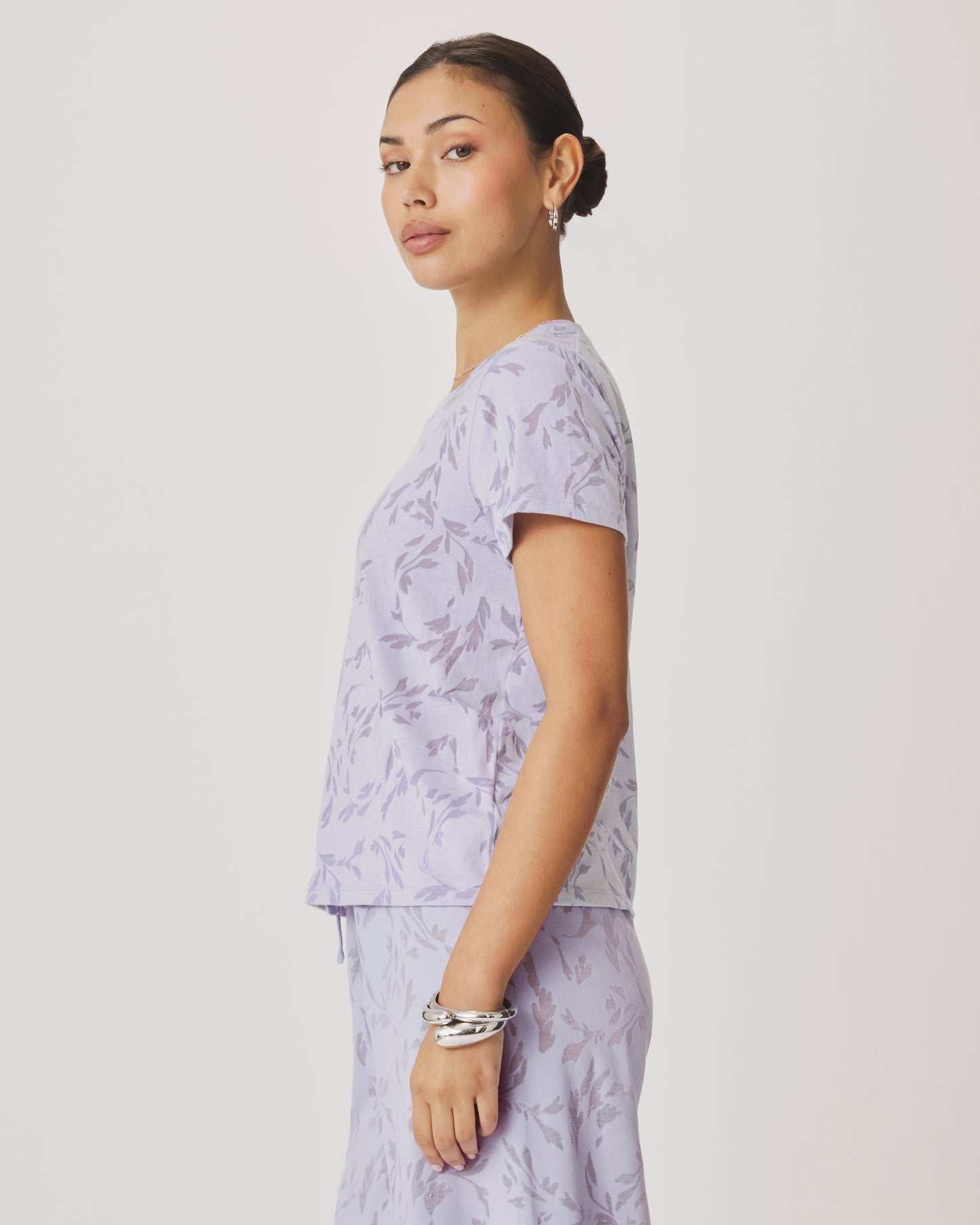 Splendid "Air" Burnout Tee - Lavender - Sizes: M L