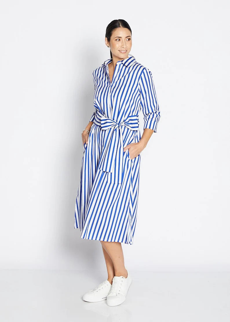 Philosophy    "Keira" Shirt Dress    Cobalt/White   -   Sizes:  14