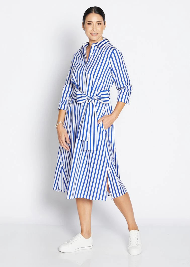 Philosophy    "Keira" Shirt Dress    Cobalt/White   -   Sizes:  14