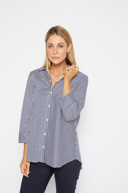 Philosophy 'Regina' Shirt - Navy/White Stripe - Sizes: 8  14 16