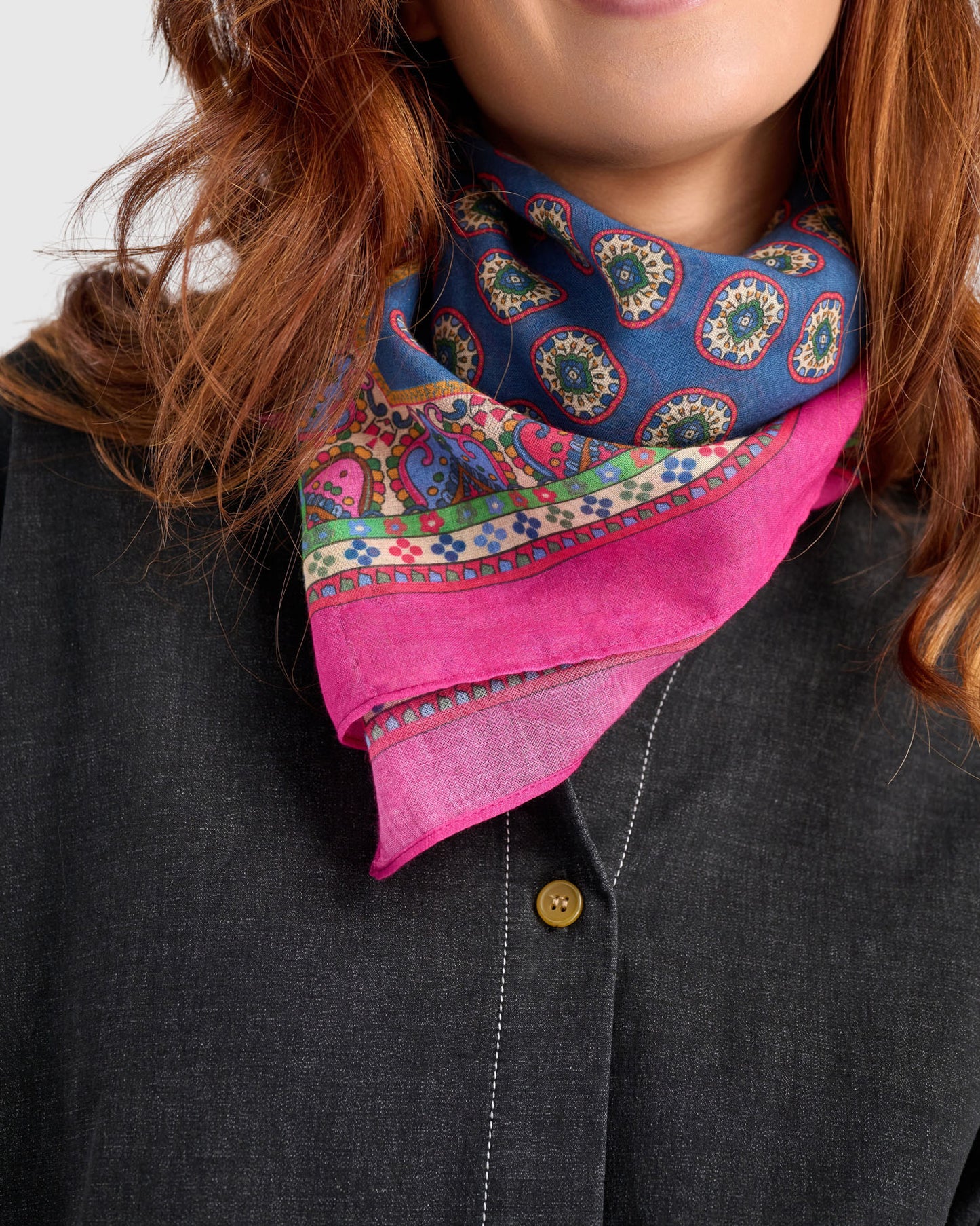 Alembika Annie Handkerchief Scarf - Navy - One Size