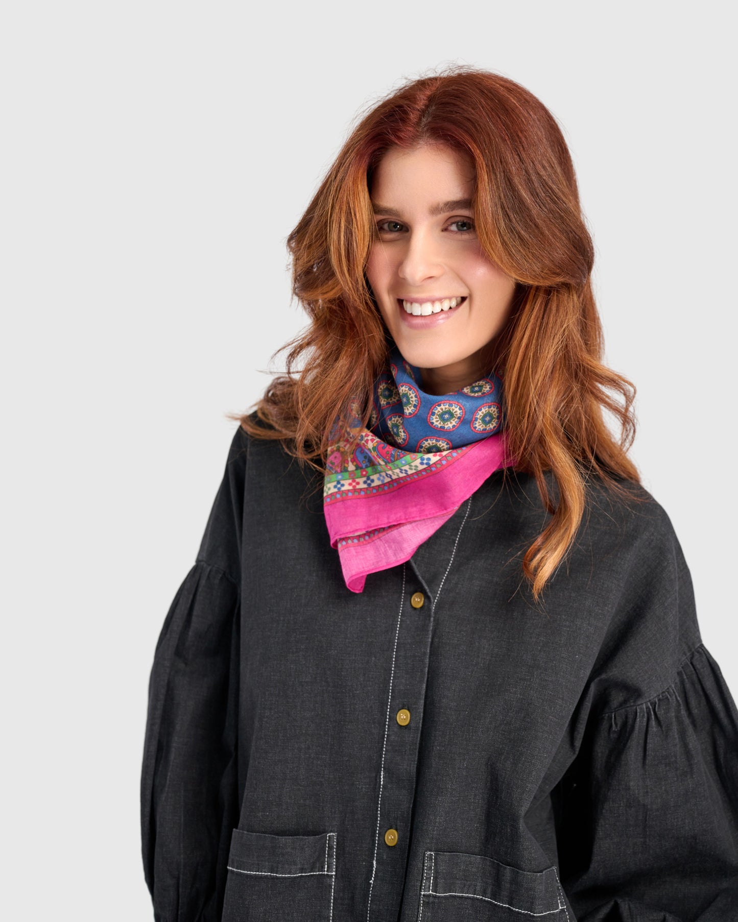 Alembika Annie Handkerchief Scarf - Navy - One Size