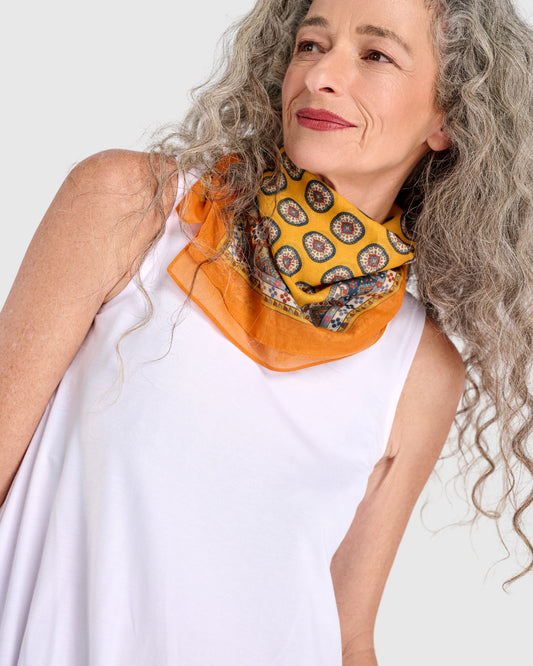 Alembika Annie handkerchief Scarf - Yellow - One Size