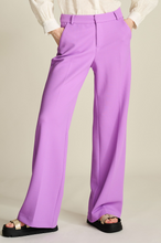 Load image into Gallery viewer, Pom Amsterdam     Purple Pique Wide Leg Pants    -    Sizes:   12(40)  14(42)  16(44)