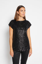 Load image into Gallery viewer, Philosophy &quot;Steele&quot; Sequin Top - Black - Sizes: 12