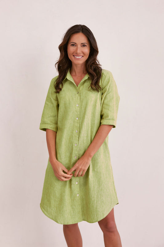 See Saw Vine 3/4 Sleeve Shirtmaker Dress - Sizes: 8 10 14 16