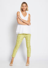 Load image into Gallery viewer, Philosophy   &quot;Easy&quot;   Bengaline Print Pant   -   Citrus/White   -   Sizes:  8  10  14