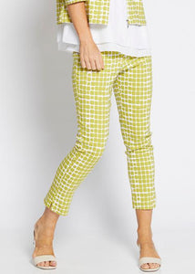 Philosophy   "Easy"   Bengaline Print Pant   -   Citrus/White   -   Sizes:  8  10  14