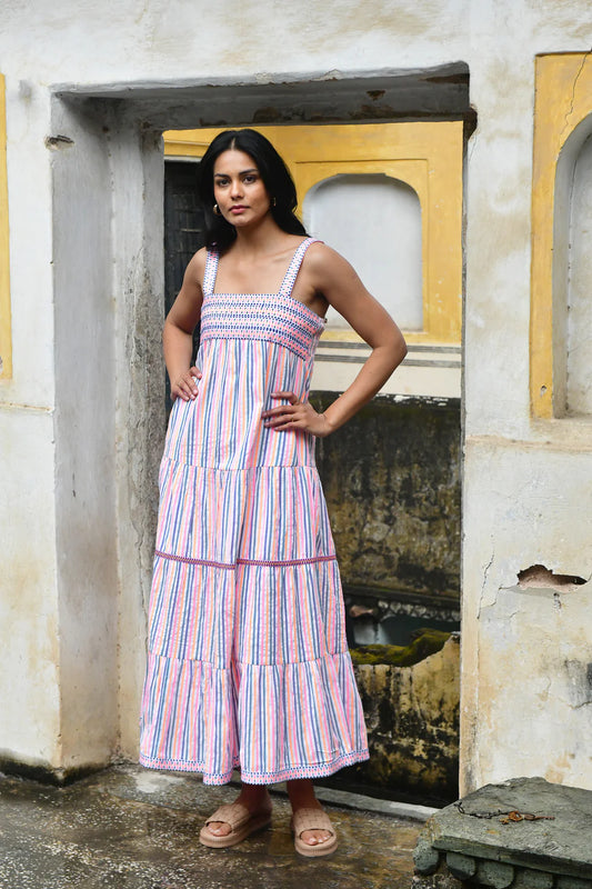 Azure and Indigo Sunset Maxi Dress- Sizes: XS S