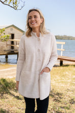 Load image into Gallery viewer, See Saw   Boiled Wool Rib Sleeve Jacket   Cream   -   Sizes:  S  XL