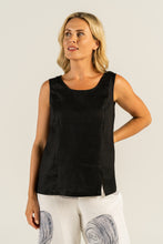 Load image into Gallery viewer, See Saw    Linen Shell Top   Black   -  Sizes:  8 10 12