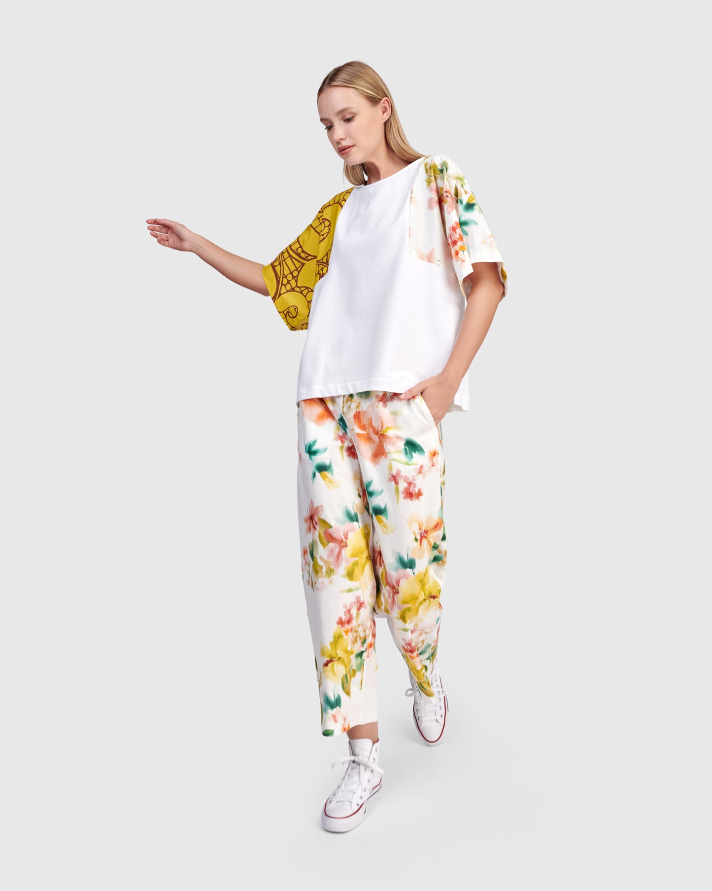Alembika Mix Sleeve Top - Sizes: XS S