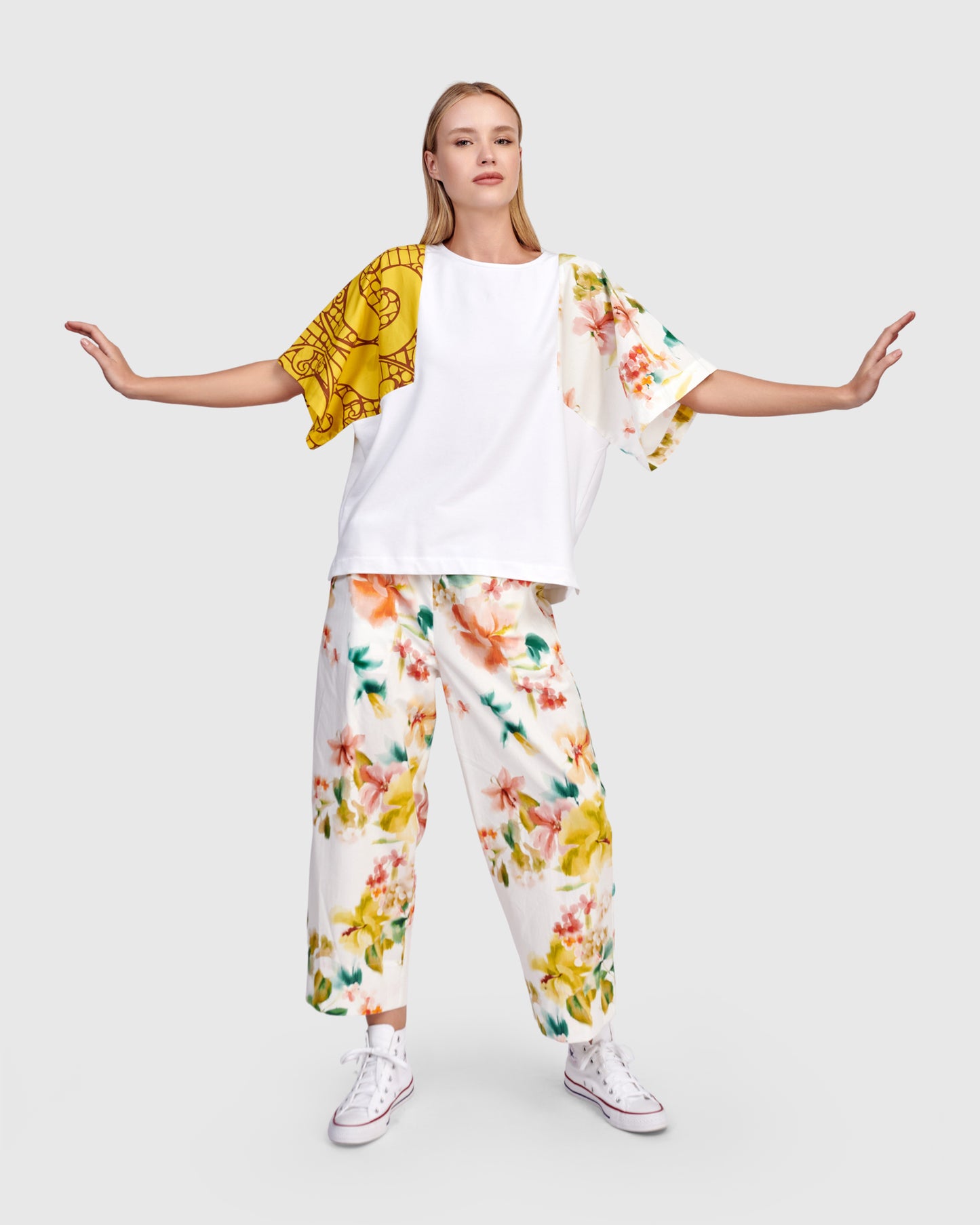 Alembika Mix Sleeve Top - Sizes: XS S