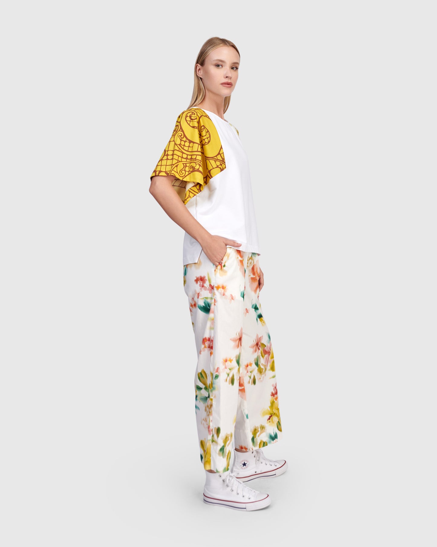 Alembika Mix Sleeve Top - Sizes: XS S