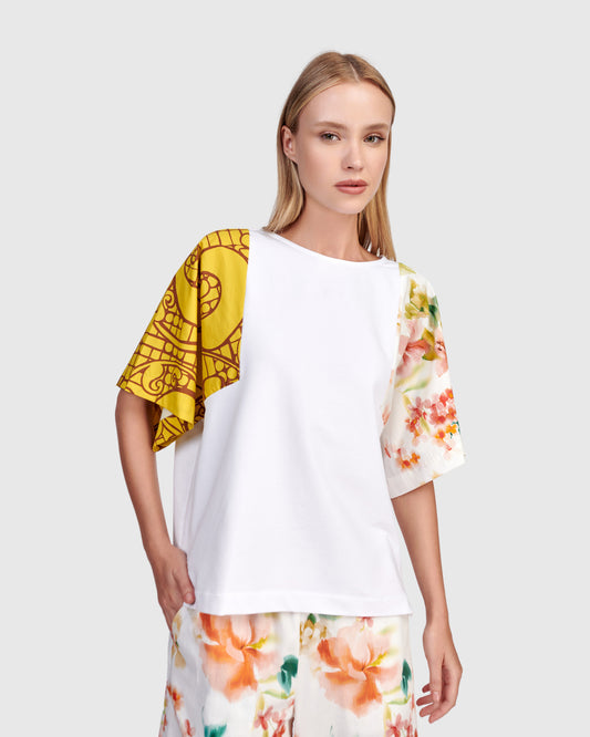 Alembika Mix Sleeve Top - Sizes: XS S