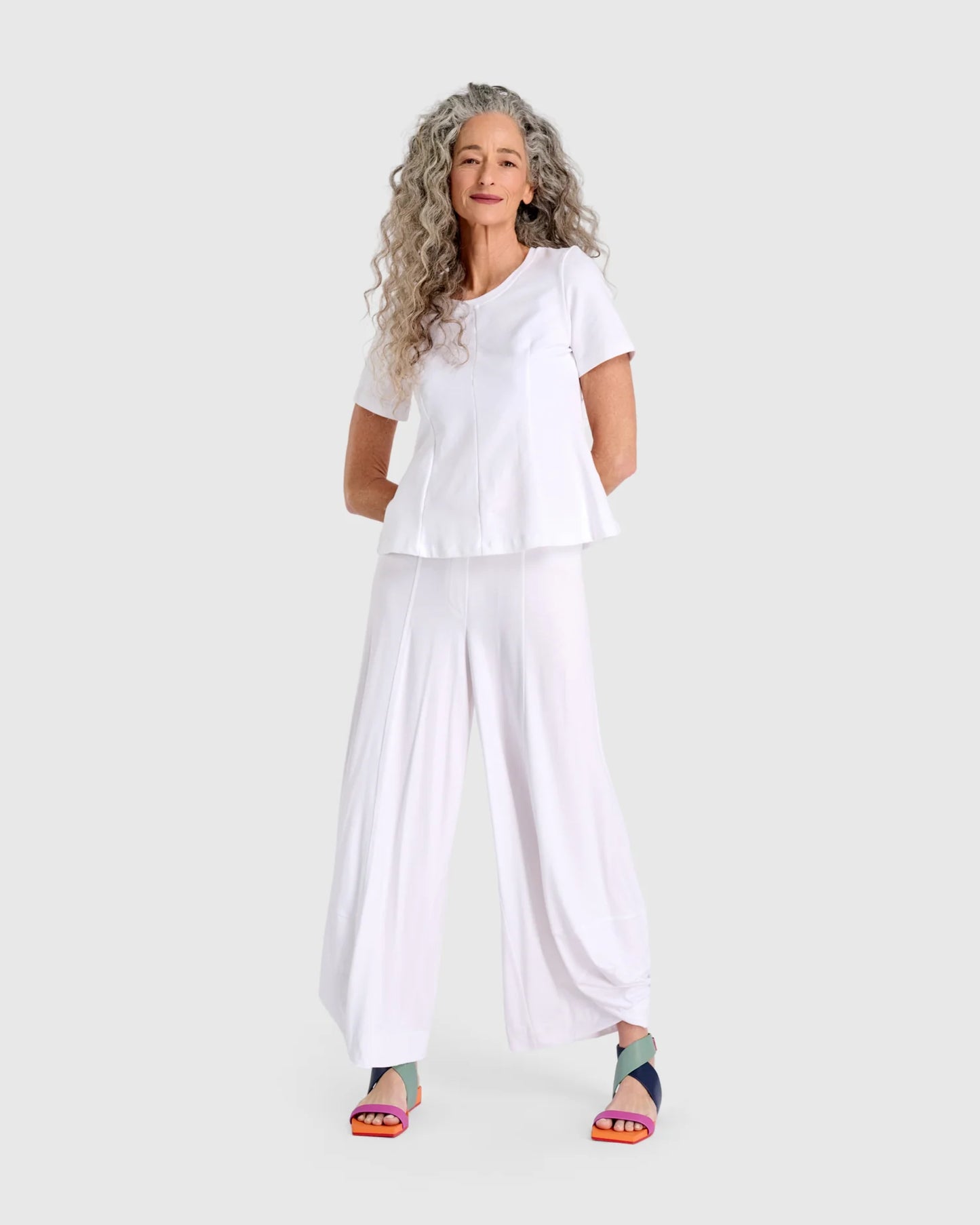 Alembika Essential Shaped Tee - White - Sizes: 10(1) 12(2)  16(4)