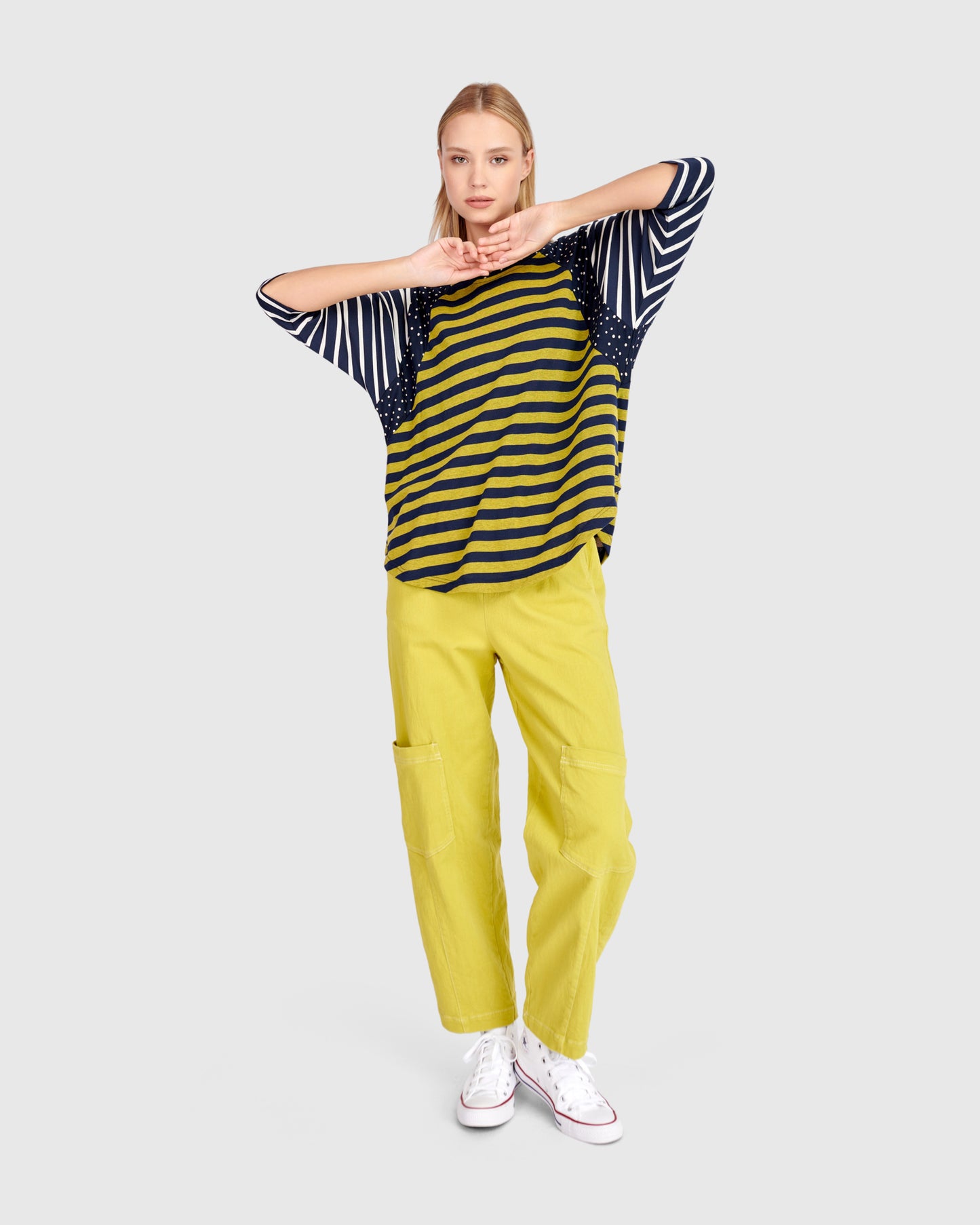Alembika Multi Print Dolman Sleeve Top - Mix - Sizes: M L