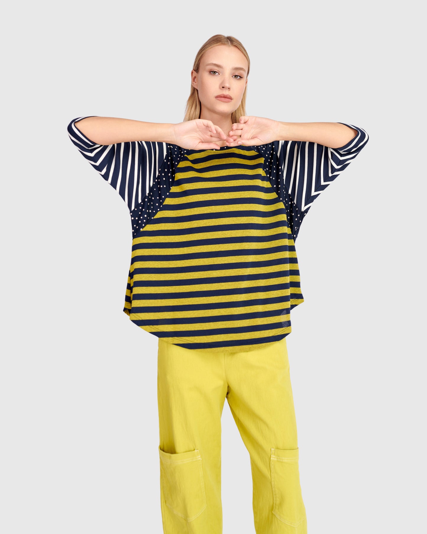 Alembika Multi Print Dolman Sleeve Top - Mix - Sizes: M L