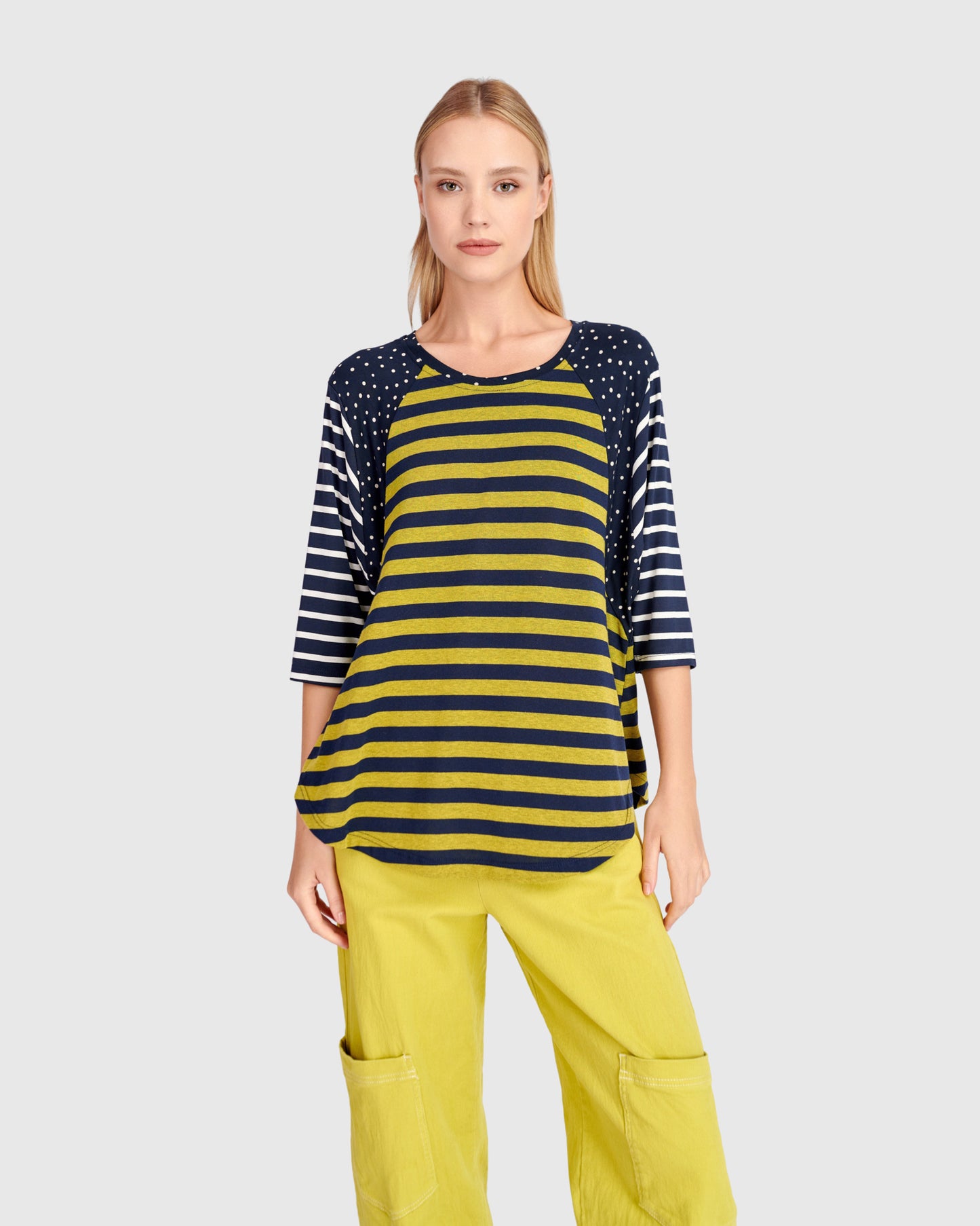Alembika Multi Print Dolman Sleeve Top - Mix - Sizes: M L