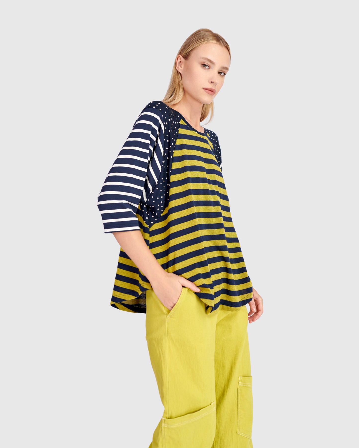 Alembika Multi Print Dolman Sleeve Top - Mix - Sizes: M L