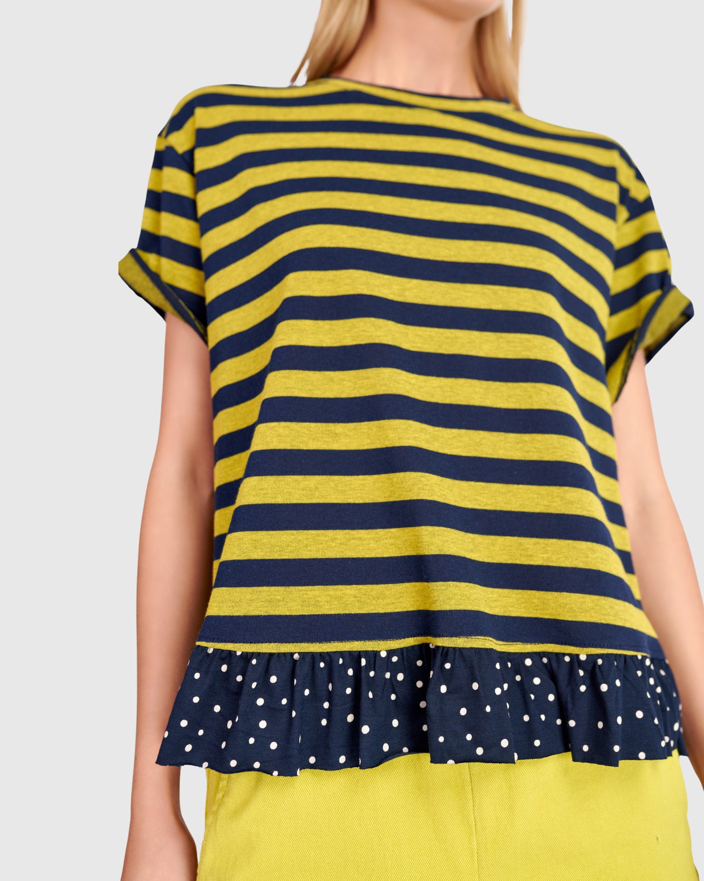 Alembika Tee With Frill Hem - Mix - Sizes: XS  M