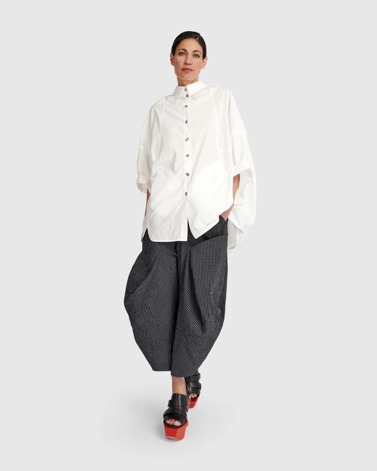 Urban by Alembika Oversized Circle Shirt - White - Sizes: S M