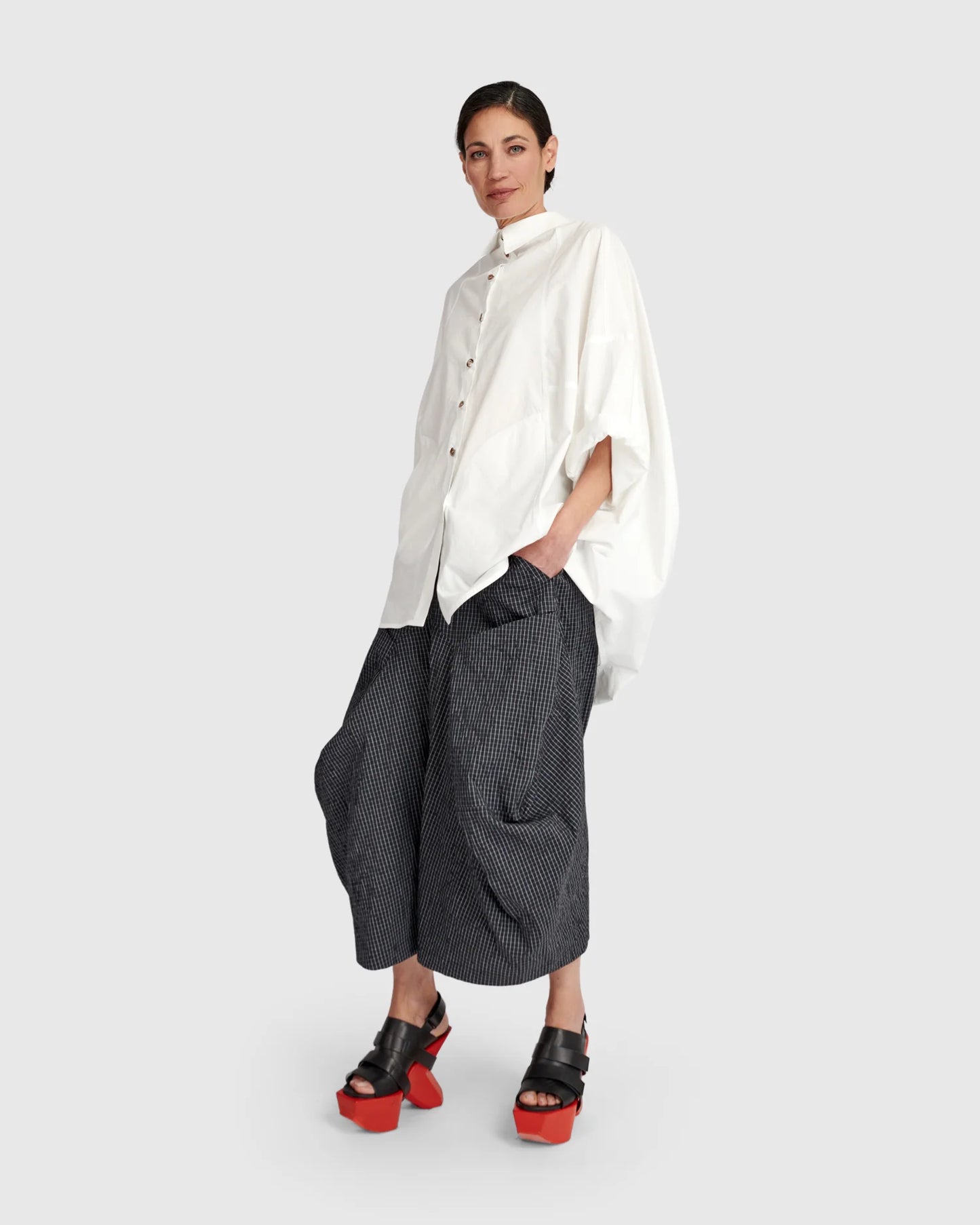 Urban by Alembika Oversized Circle Shirt - White - Sizes: S M