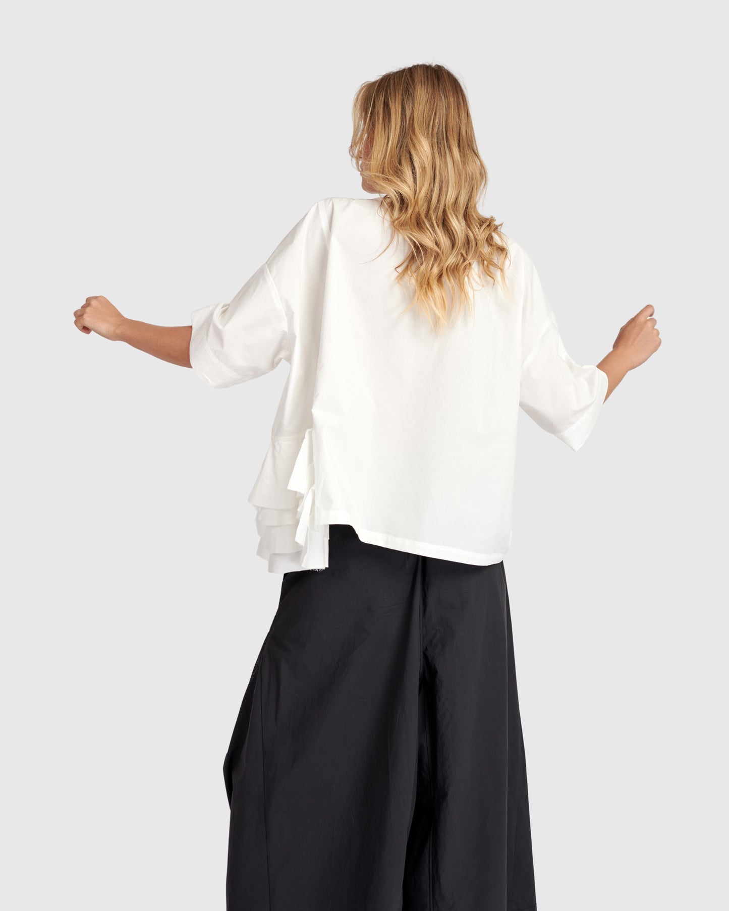 Urban By Alembika Match Ruffled Top - White - Sizes: M