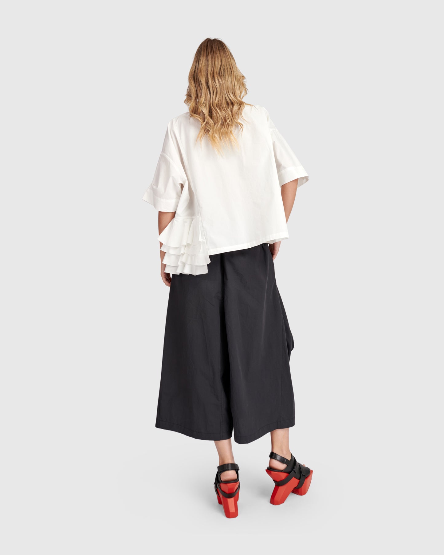 Urban By Alembika Match Ruffled Top - White - Sizes: M