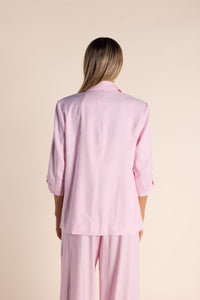 Two T's Blazer with Tab Sleeves - Pink - Sizes: 8