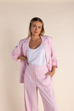 Load image into Gallery viewer, Two T&#39;s Blazer with Tab Sleeves - Pink - Sizes: 8