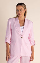 Load image into Gallery viewer, Two T&#39;s Blazer with Tab Sleeves - Pink - Sizes: 8