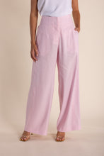 Load image into Gallery viewer, Two T&#39;s    Linen Blend Wide Leg Pant  -  Pink Rose   -   Sizes:   14