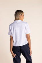 Load image into Gallery viewer, Two-T&#39;s    Crop Polo Tee   White  -   Size:  14