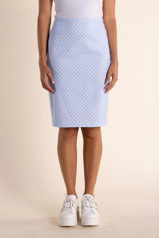 Two-T"s Sky/White Gingham Skirt - Sizes: 8  16