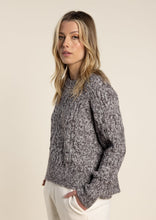 Load image into Gallery viewer, Two T&#39;s Crew Neck Cable Knit - Clove - Sizes: XS S M L